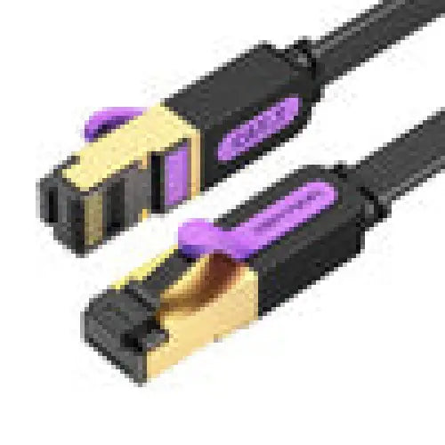 Flat Network Cable UTP CAT7 Vention ICABG RJ45 Ethernet 10Gbps 1.5m Black - Network cables<<<Cables<<<IT