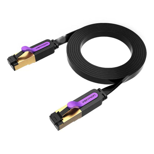Flat Network Cable UTP CAT7 Vention ICABL RJ45 Ethernet 10Gbps 10m Black - Network cables<<<Cables<<<IT