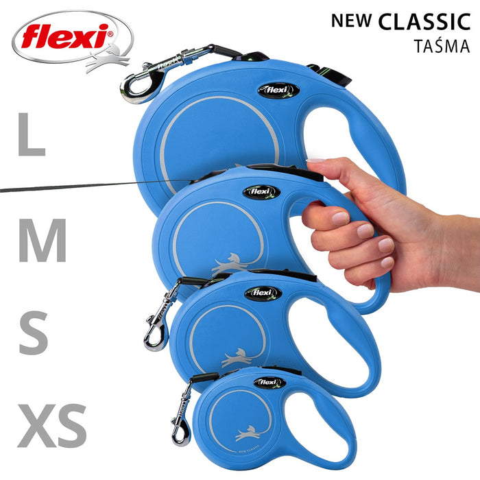 Dog Lead Flexi NEW CLASSIC 5m Blue Size S