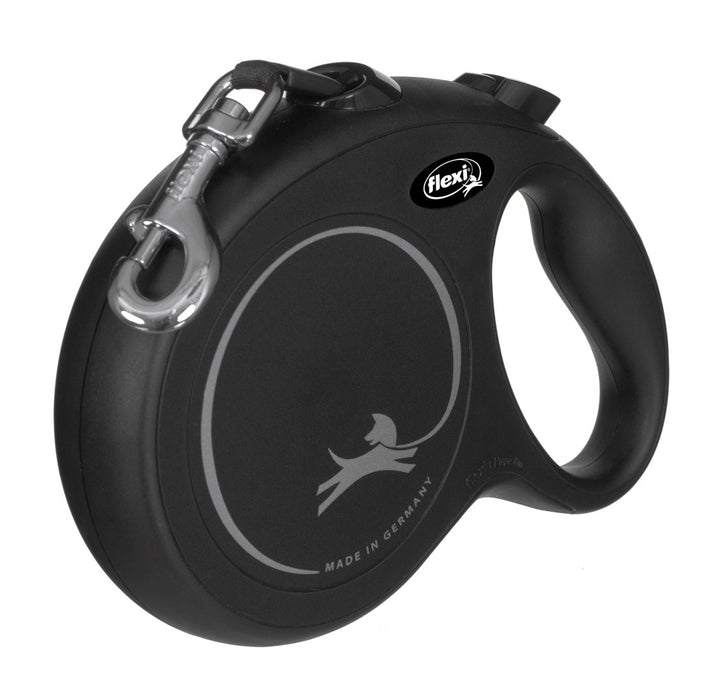 Dog Lead Flexi New Classic 8m Black Size L