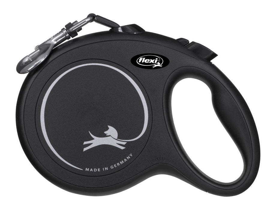 Dog Lead Flexi New Classic 8m Black Size L