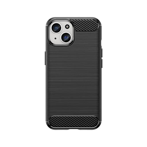 Flexible Carbon Case with carbon pattern for iPhone 15 - black - Cell phone cases and covers<<<HurtelXML