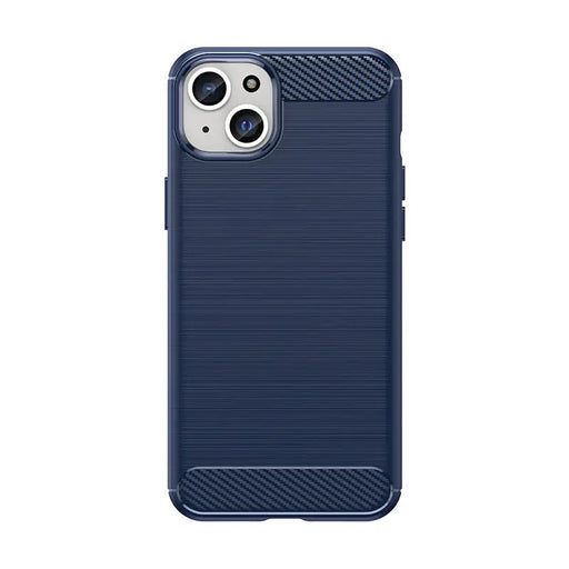 Flexible carbon pattern case for iPhone 15 Plus Carbon Case - blue - Cell phone cases and covers<<<HurtelXML