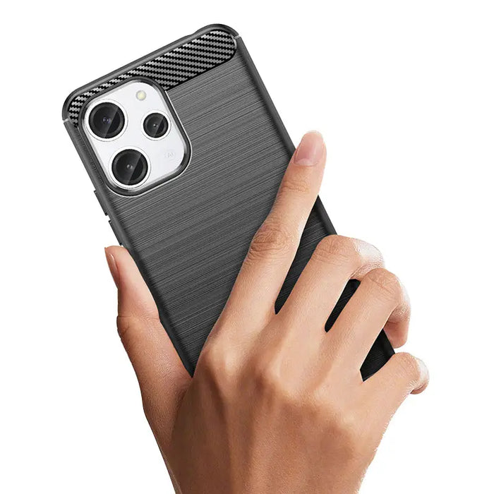 Flexible carbon pattern case for Xiaomi Redmi 12 Carbon Case - black - Cell phone cases and covers<<<HurtelXML