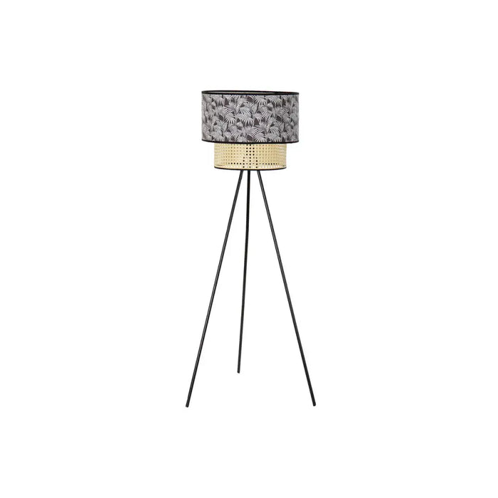 Floor Lamp DKD Home Decor Natural Black Metal Palms Polyester Colonial (60 x 60 x 129 cm) - Декорация и