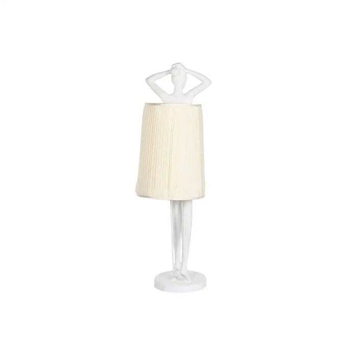 Floor Lamp Home ESPRIT White Resin 50 W 220 V 46 x 41 x 137,5 cm - Декорация и Осветление<<<Дом