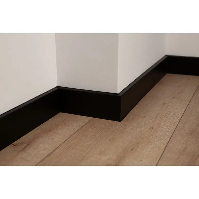 FLOOR MDF BOARD WITH PVC COATING DOELLKEN FLEX 80 BLACK - Первази за ламинат<<<Паркет и елементи за монтаж<<<Подови и