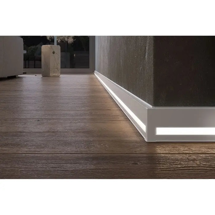 FLOOR PVC SKILLS DOELLKEN CUBICA COVER 2.5M WHITE LOWER AXIS - Первази за ламинат<<<Паркет и елементи за
