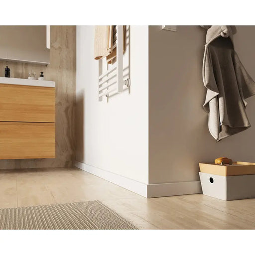FLOOR PVC SKILLS VILO SEMPLA 65 705 WHITE - Первази за ламинат<<<Паркет и елементи за монтаж<<<Подови и стенни