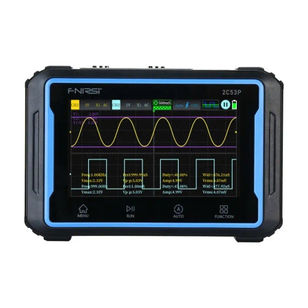 Portable 3-in-1 FNIRSI 2C53P 4.3" touchscreen oscilloscope