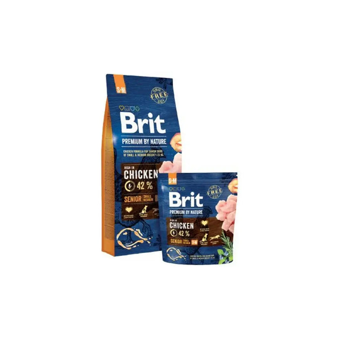 Fodder Brit Premium by Nature Senior S + M Senior Chicken 8 kg - Хранене на домашни любимци<<<Домашни Животни<<<Дом