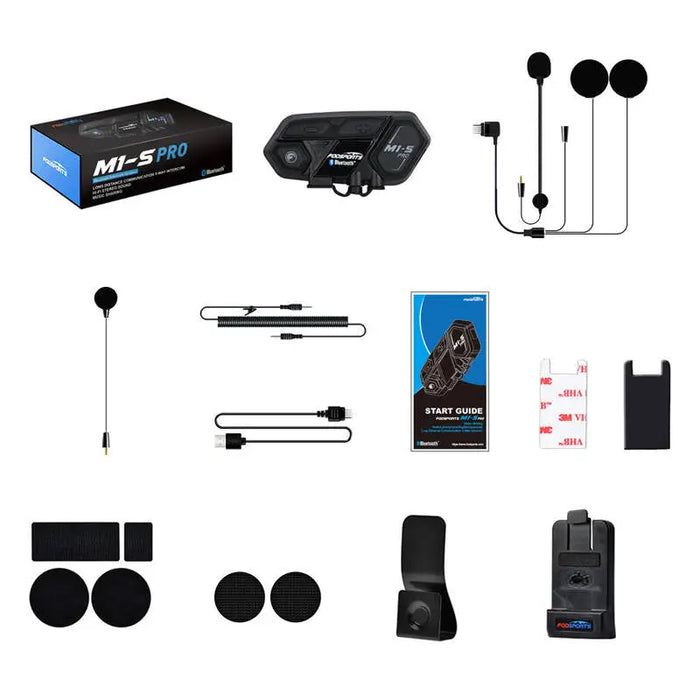 Fodsports M1-S Pro motorcycle intercom (black) - Intercoms<<<Audio<<<InnproXML