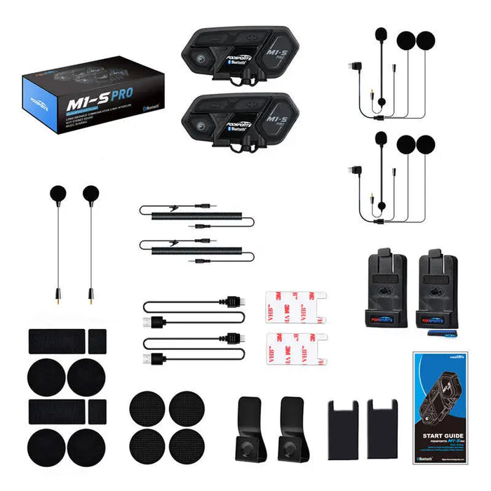 Fodsports M1-S Pro motorcycle intercom two-pack (black) - Intercoms<<<Audio<<<InnproXML