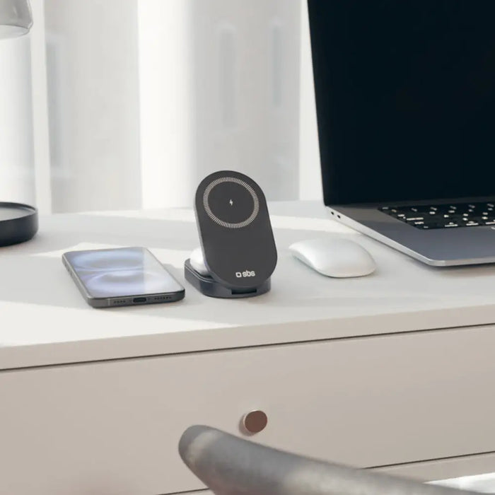 Foldable 3in1 wireless stand QI2 and MFI - *Kategoria tymczasowa<<<HurtelXML