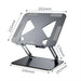 Folding and Adjustable Laptop Stand Media Tech MT2661 Silicone Aluminium Carbon steel - Монтиране на