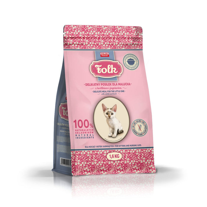 FOLK Gentle meal for kittens with rabbit and lamb - dry cat food - 1,6kg