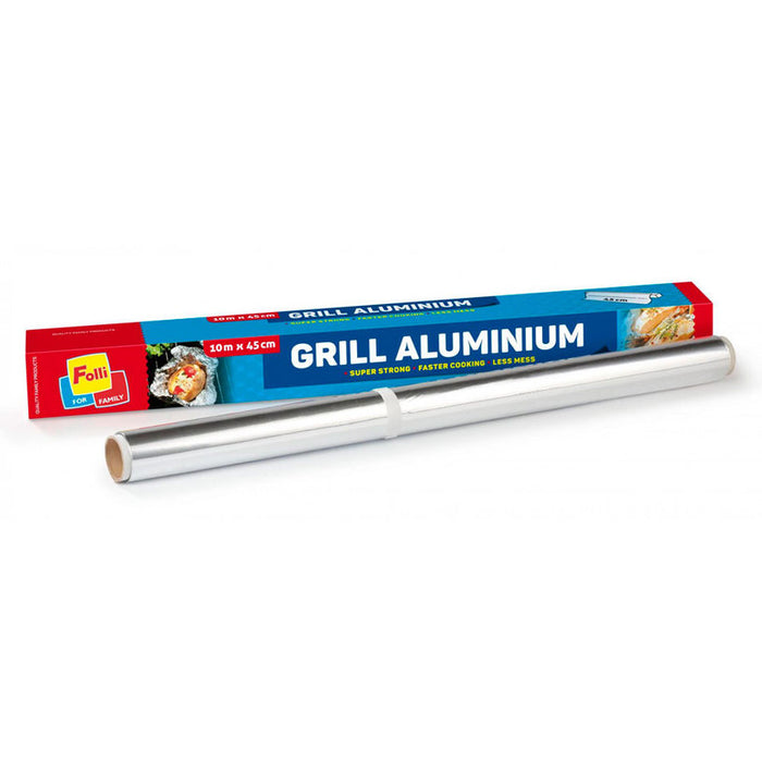 FOIL GRILL ALUMINUM 10MX45CM FOLLI BOX