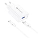 Foneng EU13 18W Wall Charger + USB to USB-C Cable 3A (White) - mains chargers<<<Chargers<<<GSM Accessories<<<InnproXML