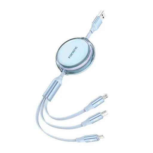 Foneng X113 3-in-1 Cable 1.1M Blue - Combo Cables<<<USB cables<<<GSM Accessories<<<InnproXML