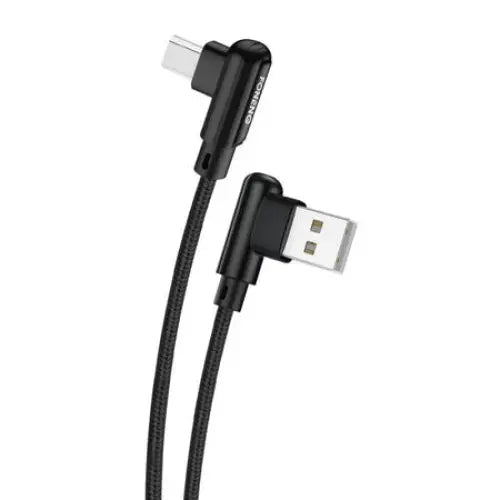 Foneng X70 Angled USB to Micro USB Cable 3A 1m (Black) - USB to Micro USB<<<USB cables<<<GSM Accessories<<<InnproXML