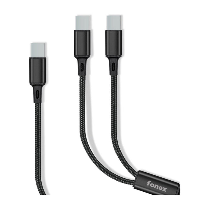 CABLE FONEX USB-C 2x USB-C 20W 1m BLACK
