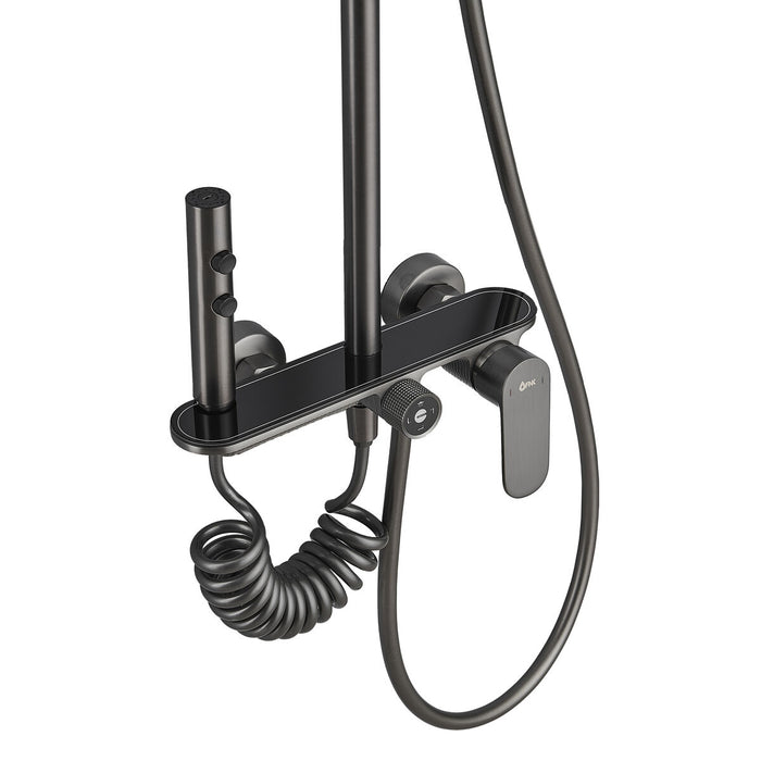 Shower Column Fontastock Grey Stainless steel ABS H 1/2" Mixer Tap