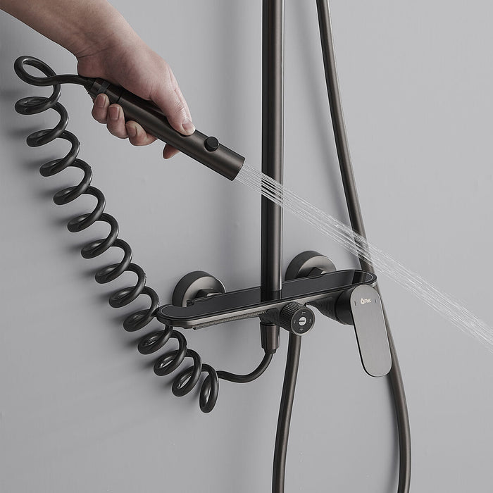 Shower Column Fontastock Grey Stainless steel ABS H 1/2" Mixer Tap