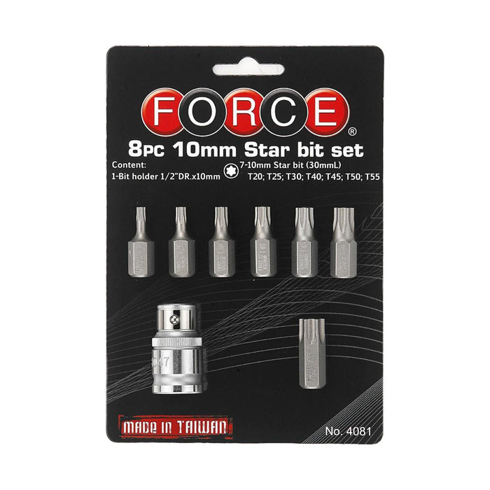 TORX BIT SET 10MM 8CH FORCE