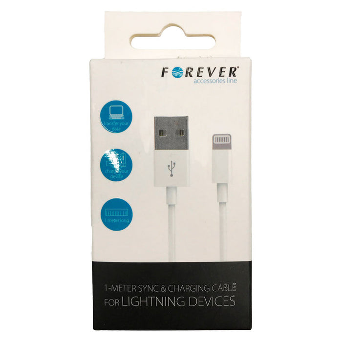 FOREVER USB-A CABLE FOR IPHONE 5/6 WHITE