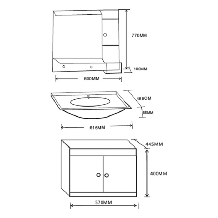 BATHROOM FURNITURE SET FORMA VITA HS-6012