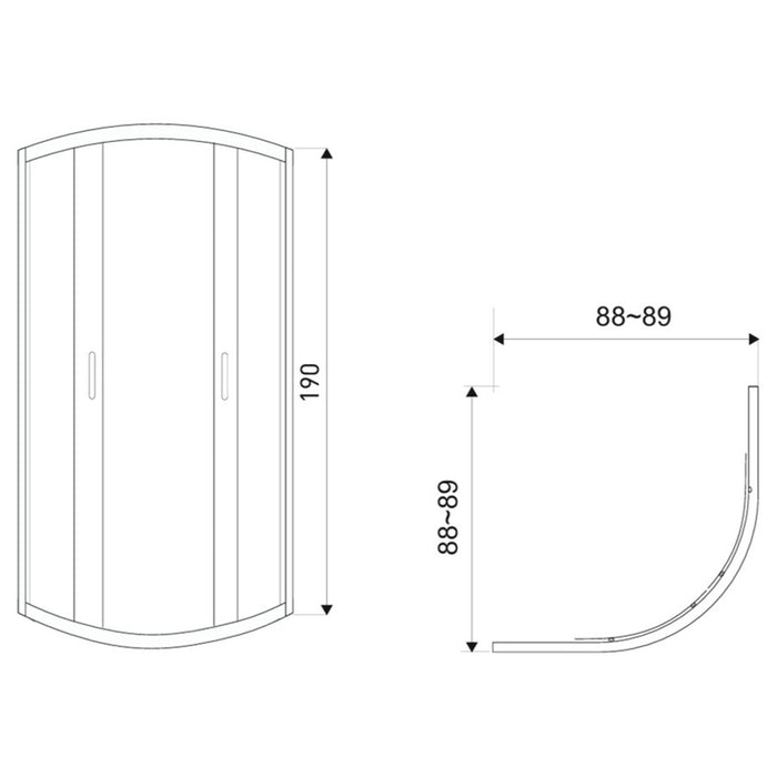 SHOWER CABIN 90X90 PARMA FORMINA BANYO