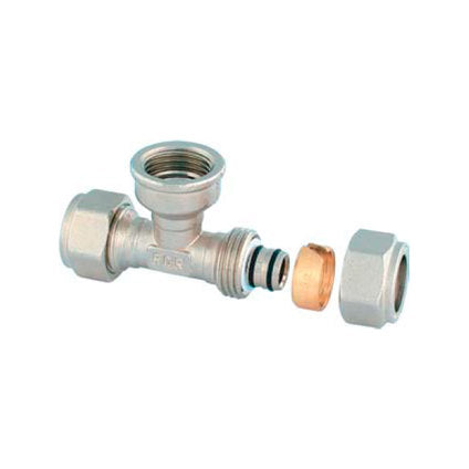 TEE 16 X 1/2" F X 16 NI-AL FORNARA
