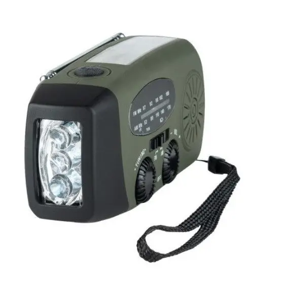 Fosco Emergency Emergency radio with light and power bank Green Black - Radios and boomboxesOAV-RAP<<<Audio-video