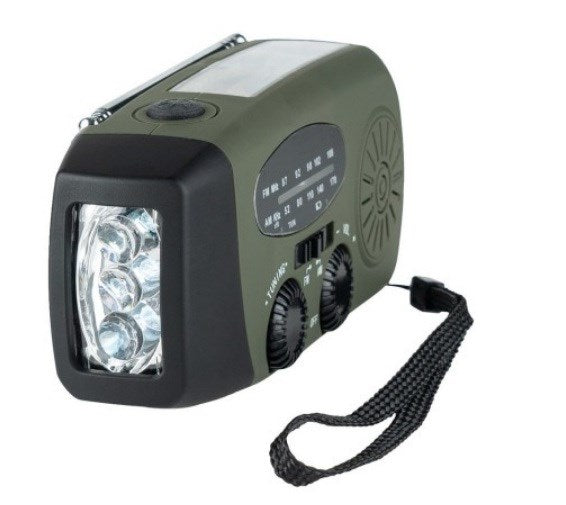 Fosco Emergency Emergency radio with light and power bank Green, Black