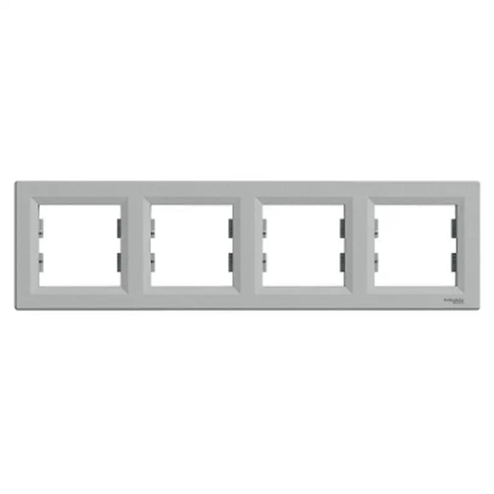 FOUR HORIZONTAL FRAME ALUMINUM SCHNEIDER ASFORA - Ключове и контакти<<<Електроматериали<<<Praktiker&&&Ключове и