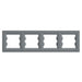 FOUR HORIZONTAL FRAME STEEL SCHNEIDER ASFORA - Ключове и контакти<<<Електроматериали<<<Praktiker&&&Ключове и