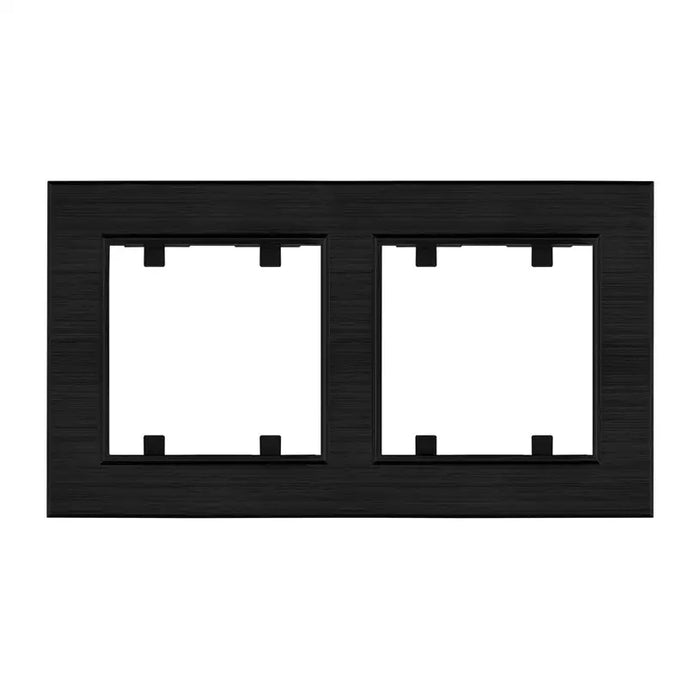 FRAME DOUBLE BLACK MAKEL KAREA LINE - Ключове и контакти<<<Електроматериали<<<Praktiker&&&Ключове и