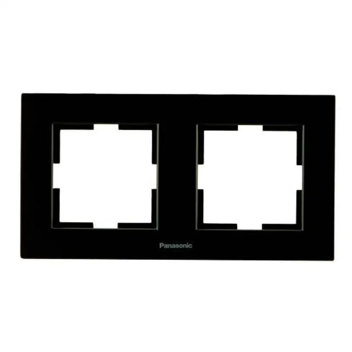 FRAME DOUBLE BLACK PANASONIC KARRE PLUS - Ключове и контакти<<<Електроматериали<<<Praktiker&&&Ключове и