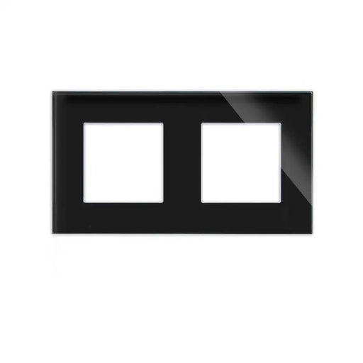 FRAME DOUBLE GLASS BLACK LUXON - Ключове и контакти<<<Електроматериали<<<Praktiker&&&Ключове и