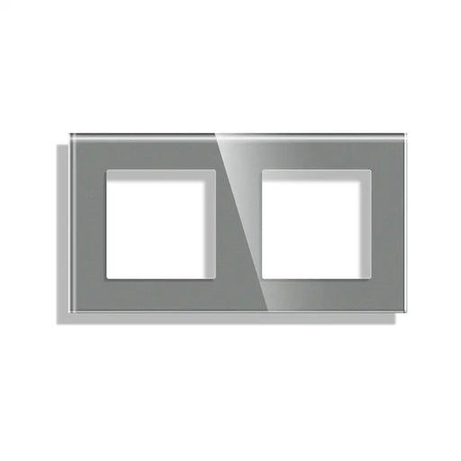 FRAME DOUBLE GLASS GRAY LUXON - Ключове и контакти<<<Електроматериали<<<Praktiker&&&Ключове и