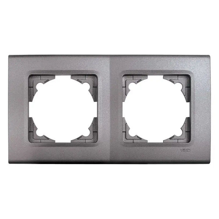 FRAME DOUBLE GRAY VIKO BY PANASONIC Linnera Life - Ключове и контакти<<<Електроматериали<<<Praktiker&&&Ключове и