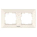FRAME DOUBLE HORIZONTAL CREAM PANASONIC Arkedia Slim - Ключове и контакти<<<Електроматериали<<<Praktiker&&&Ключове и