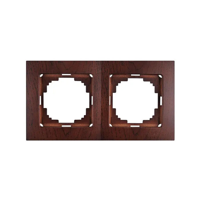 FRAME DOUBLE WALNUT NILSON ALEGRA - Ключове и контакти<<<Електроматериали<<<Praktiker&&&Ключове и