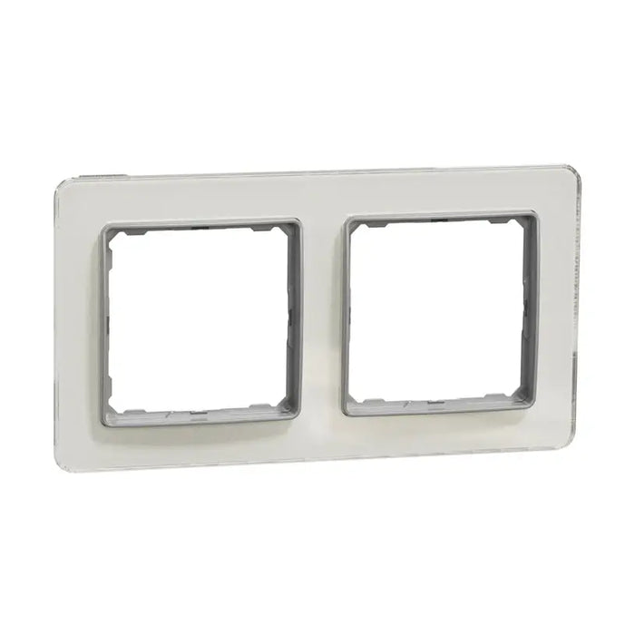 FRAME DOUBLE WHITE GLASS SCHNEIDER SEDNA (SDD360802) - Ключове и контакти<<<Електроматериали<<<Praktiker&&&Ключове и