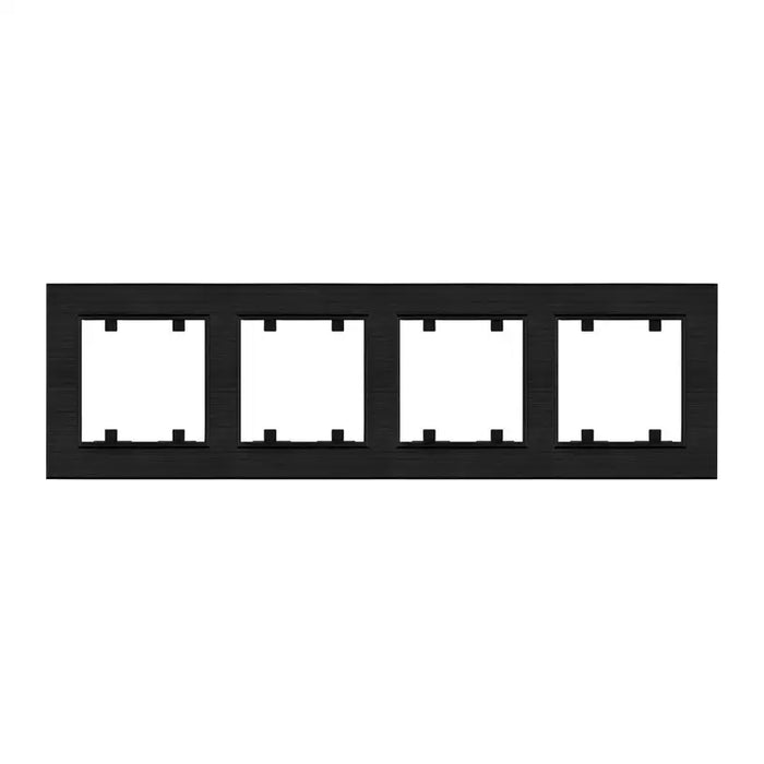 FRAME QUAD BLACK MAKEL KAREA LINE - Ключове и контакти<<<Електроматериали<<<Praktiker&&&Ключове и