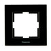 FRAME SINGLE BLACK PANASONIC KARRE PLUS - Ключове и контакти<<<Електроматериали<<<Praktiker&&&Ключове и