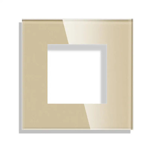 FRAME SINGLE GLASS GOLD LUXON - Ключове и контакти<<<Електроматериали<<<Praktiker&&&Ключове и