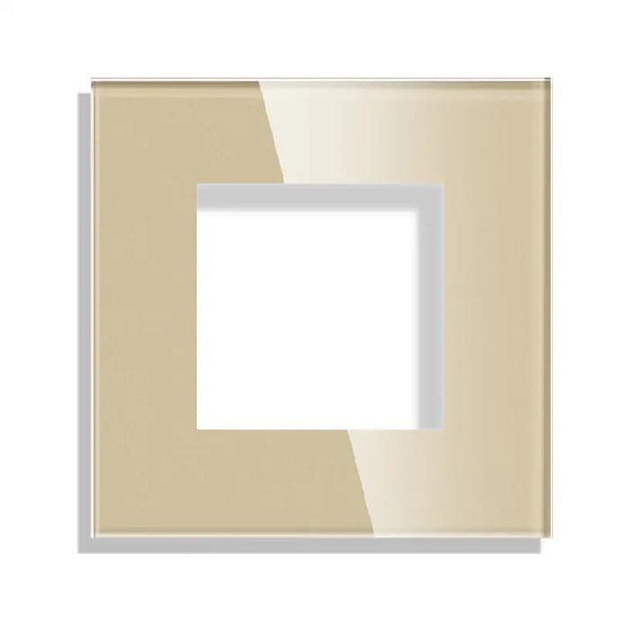 FRAME SINGLE GLASS GOLD LUXON - Ключове и контакти<<<Електроматериали<<<Praktiker&&&Ключове и