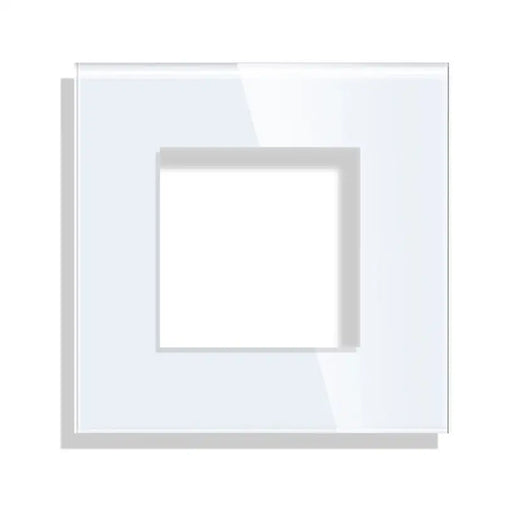 FRAME SINGLE GLASS WHITE LUXON - Ключове и контакти<<<Електроматериали<<<Praktiker&&&Ключове и