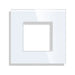 FRAME SINGLE GLASS WHITE LUXON - Ключове и контакти<<<Електроматериали<<<Praktiker&&&Ключове и
